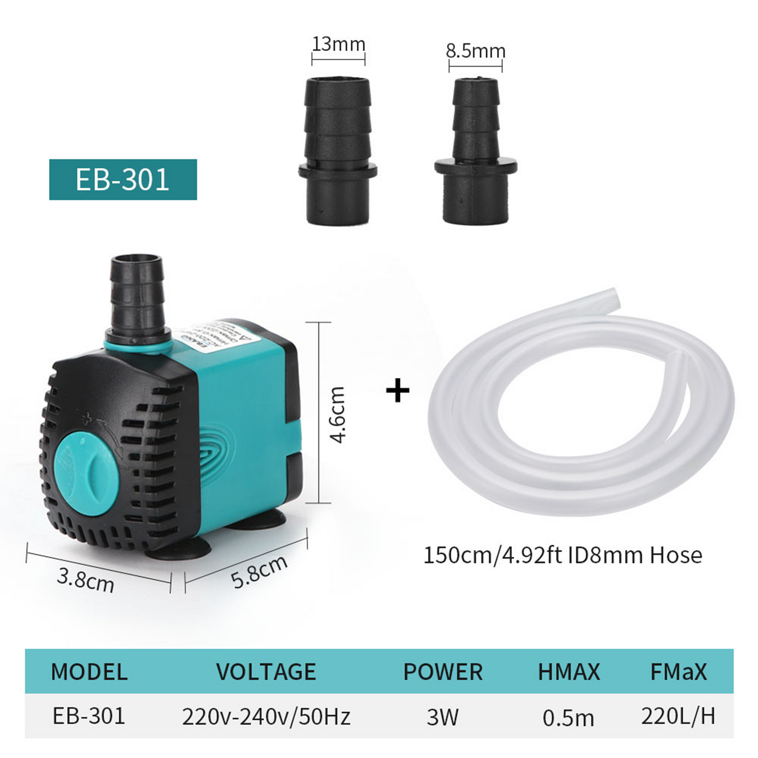 Submersible Water Pump for Aquarium, DIY Filter & Pond