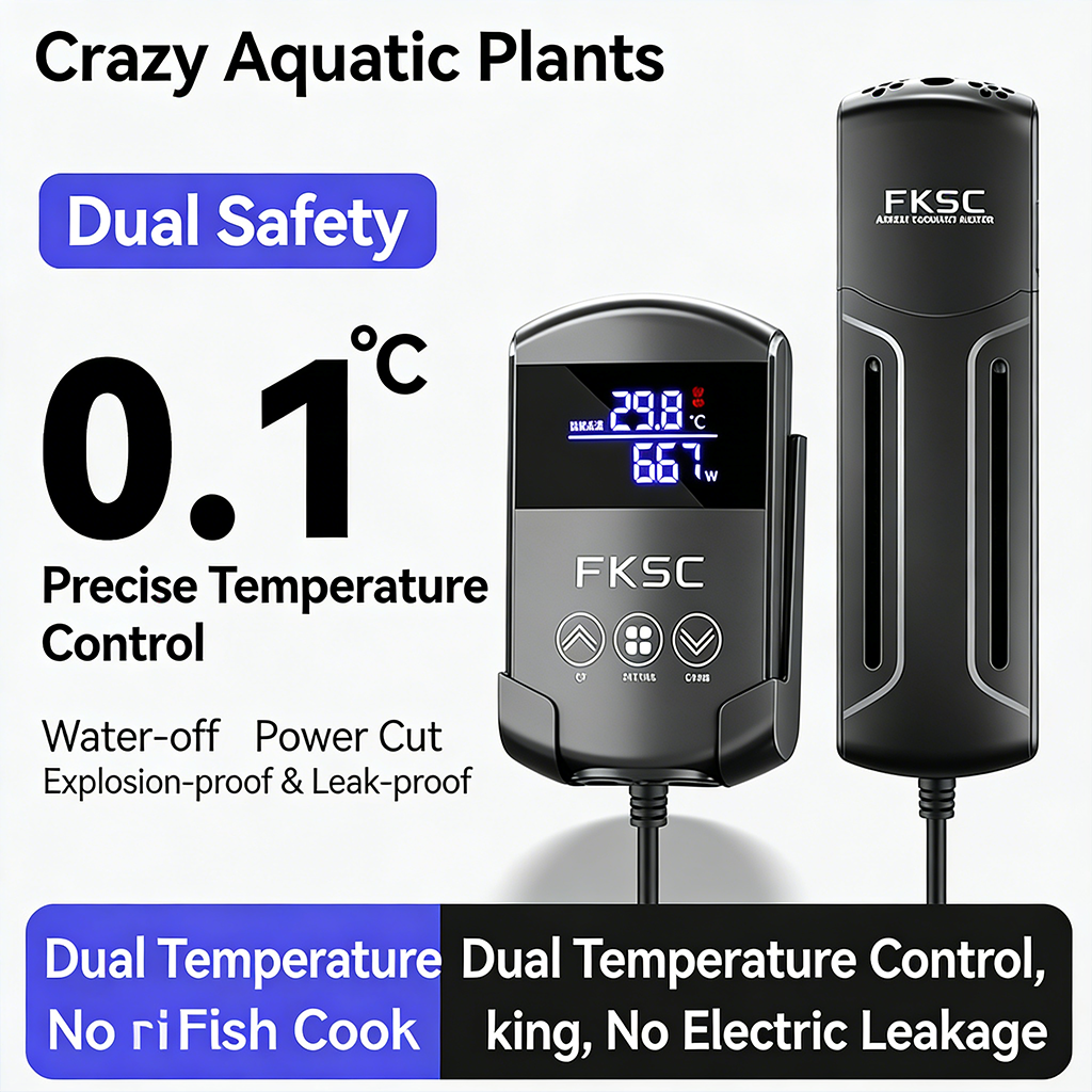 Smart Aquarium Heater – Auto Thermostat & Dry-Run Protection