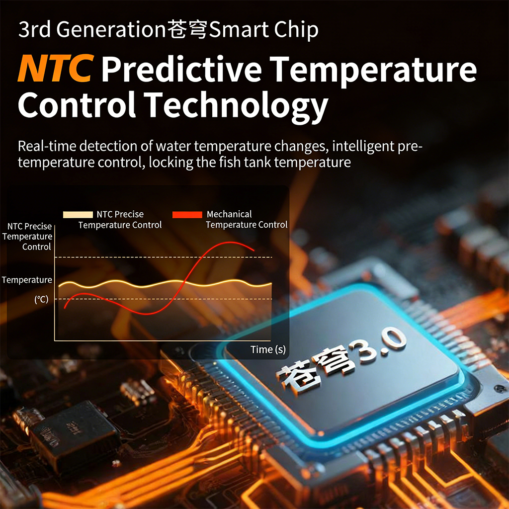 Smart Aquarium Heater – Auto Thermostat & Dry-Run Protection