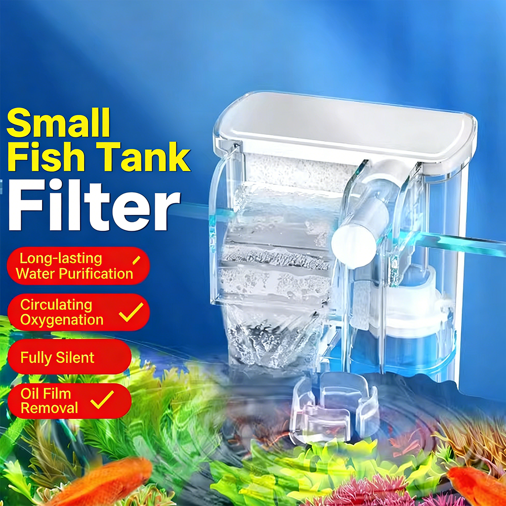 Whisper-Quiet Aquarium Filter with Surface Skimmer — Clean Water