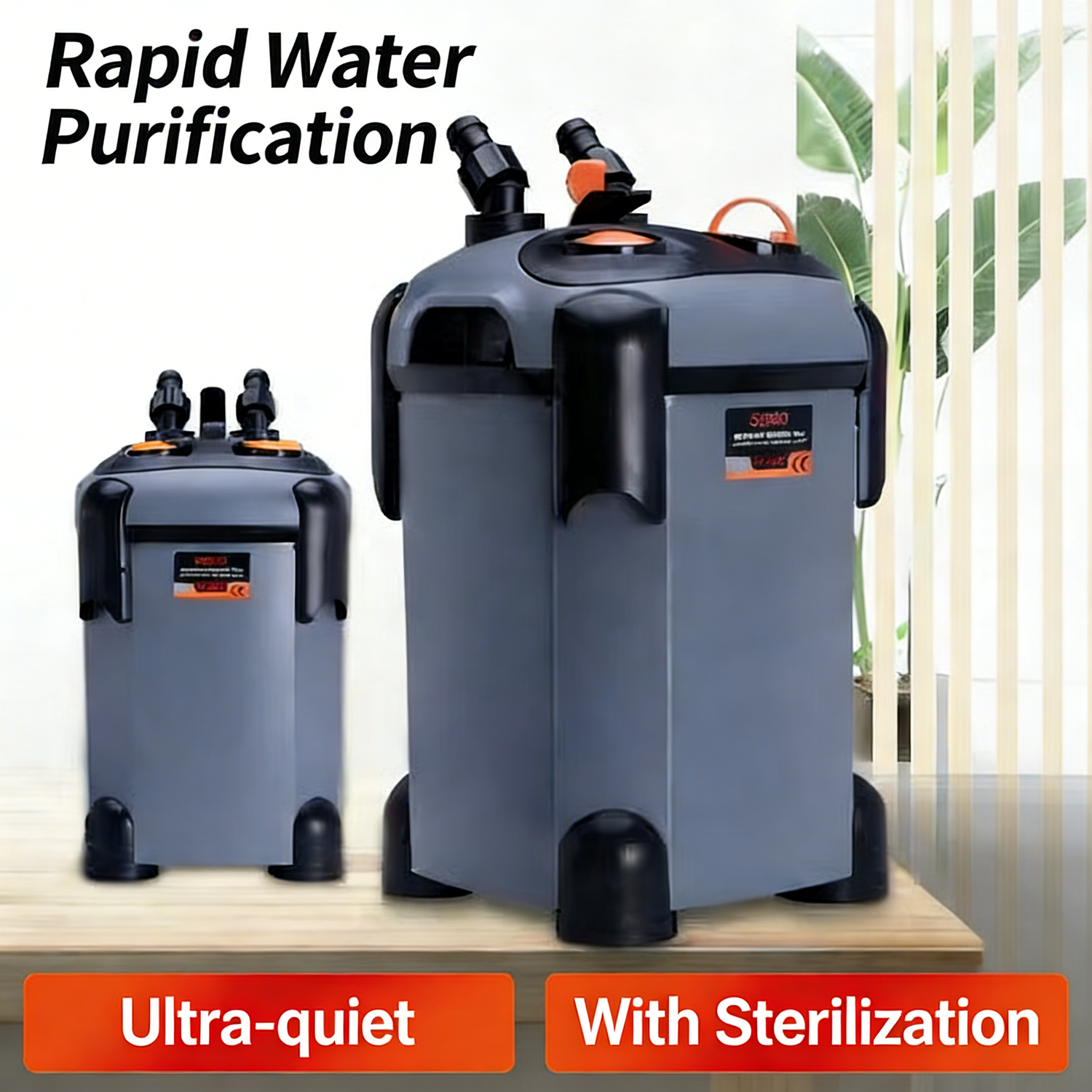 External Aquarium Canister Filter – Quiet, Powerful Filtration with Optional UV Sterilizer